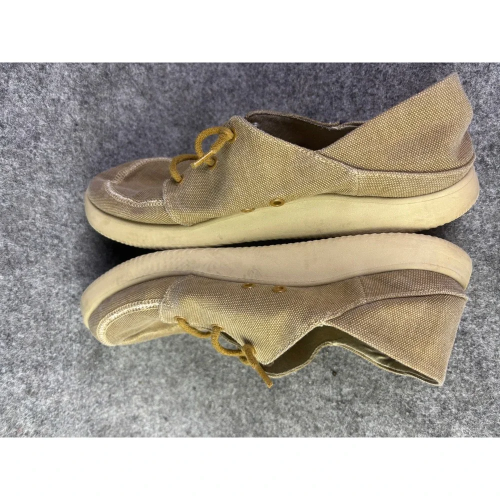 Chaco Paonia Loafers Mens 9 Tan Canvas Slip‎ On Casual Shoes JCH108353